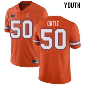 Youth Florida Gators #50 Marco Ortiz NCAA Jordan Brand Orange Authentic Stitched College Football Jersey HML0262DU